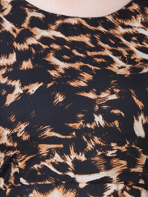round neck animal print maxi dress - 15726107 - Standard Image - 4