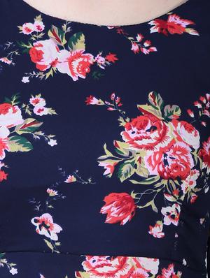 round neck floral maxi dress - 15726110 - Standard Image - 4