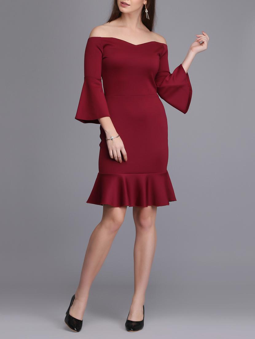 bell sleeved off shoulder dress - 15726259 - Zoom Image - 4