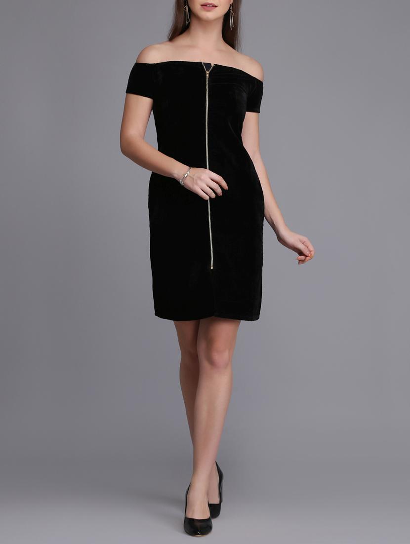 off shoulder zip up sheath dress - 15726265 - Zoom Image - 4