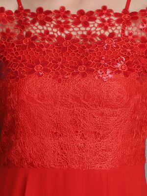 lace paneled sequined maxi dress - 15726274 - Standard Image - 4