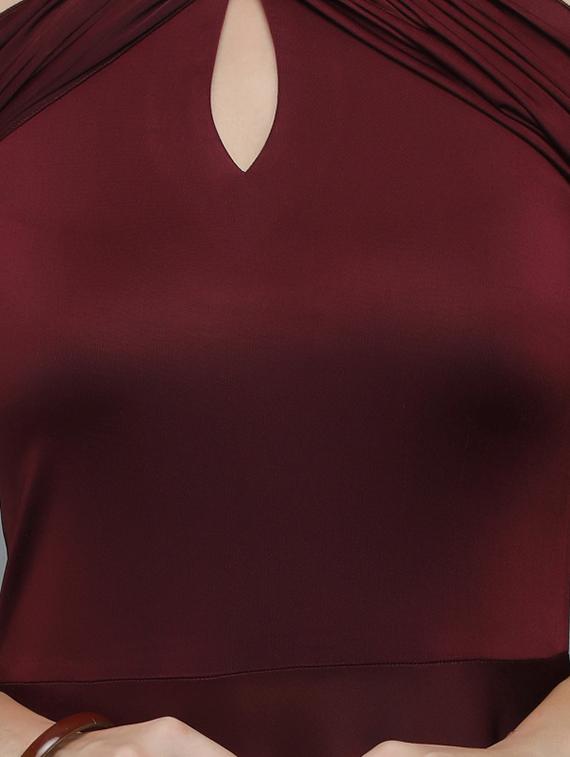 cold shoulder flared maxi dress - 15726277 - Zoom Image - 4