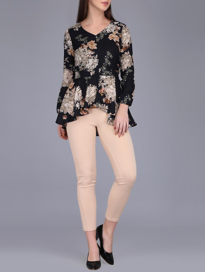 floral asymmetric peplum top - 15726287 - Zoom Image - 4