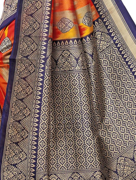 contrast border mysore silk saree with blouse - 15726351 - Zoom Image - 4