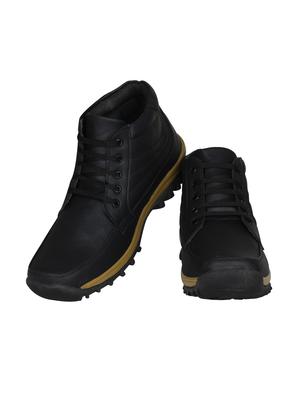 black leatherette low ankle boots - 15726574 - Standard Image - 4