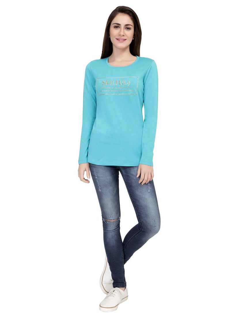 Slogan Print Long Sleeved Tee - 15726883 - Zoom Image - 4