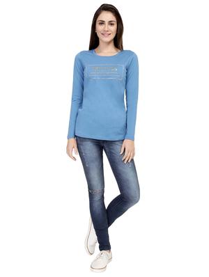 Slogan Print Long Sleeved Tee - 15726884 - Standard Image - 4