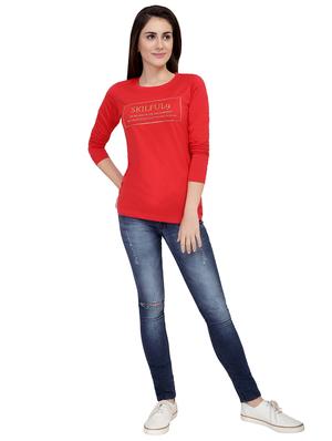 Slogan Print Long Sleeved Tee - 15726886 - Standard Image - 4