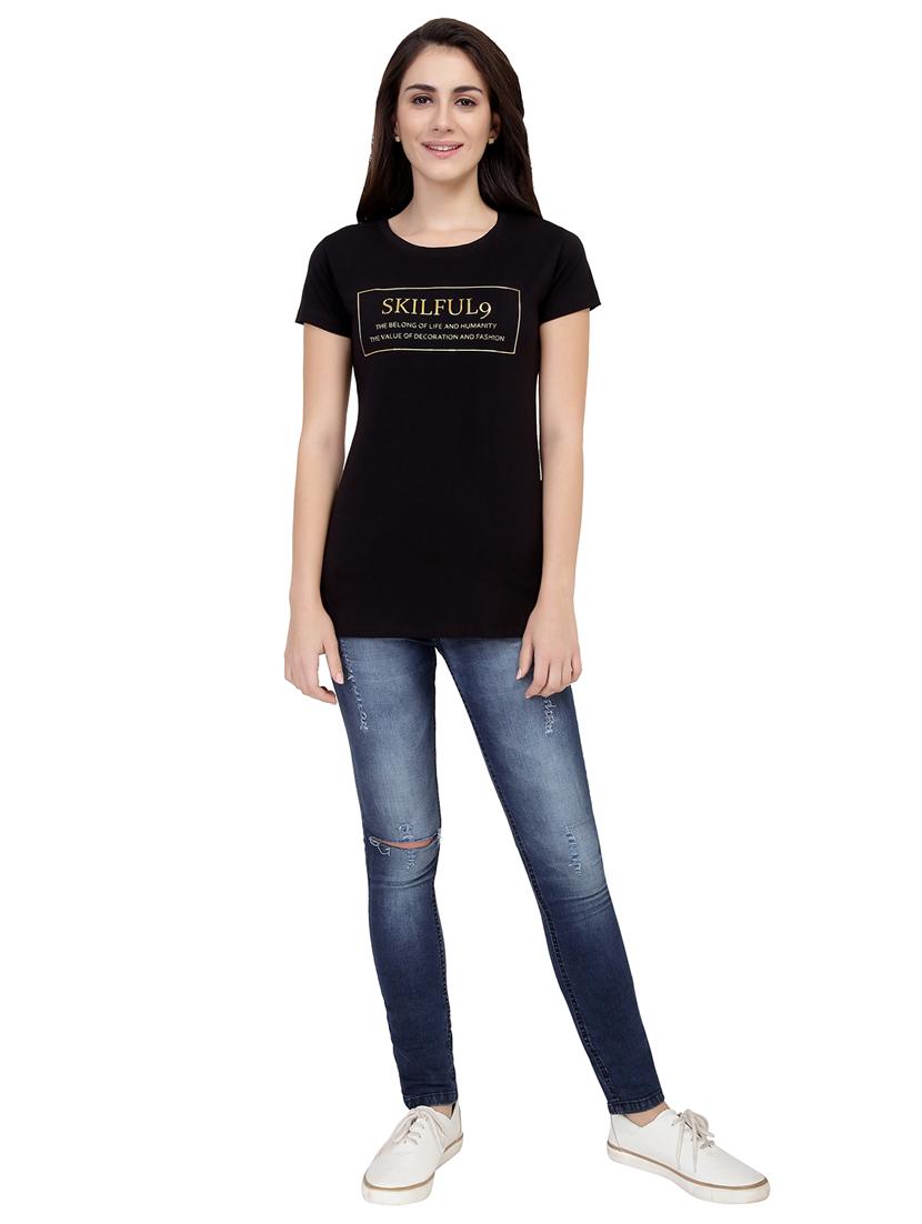 Slogan Print Short Sleeved Tee - 15726889 - Zoom Image - 4