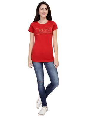 Slogan Print Short Sleeved Tee - 15726895 - Standard Image - 4