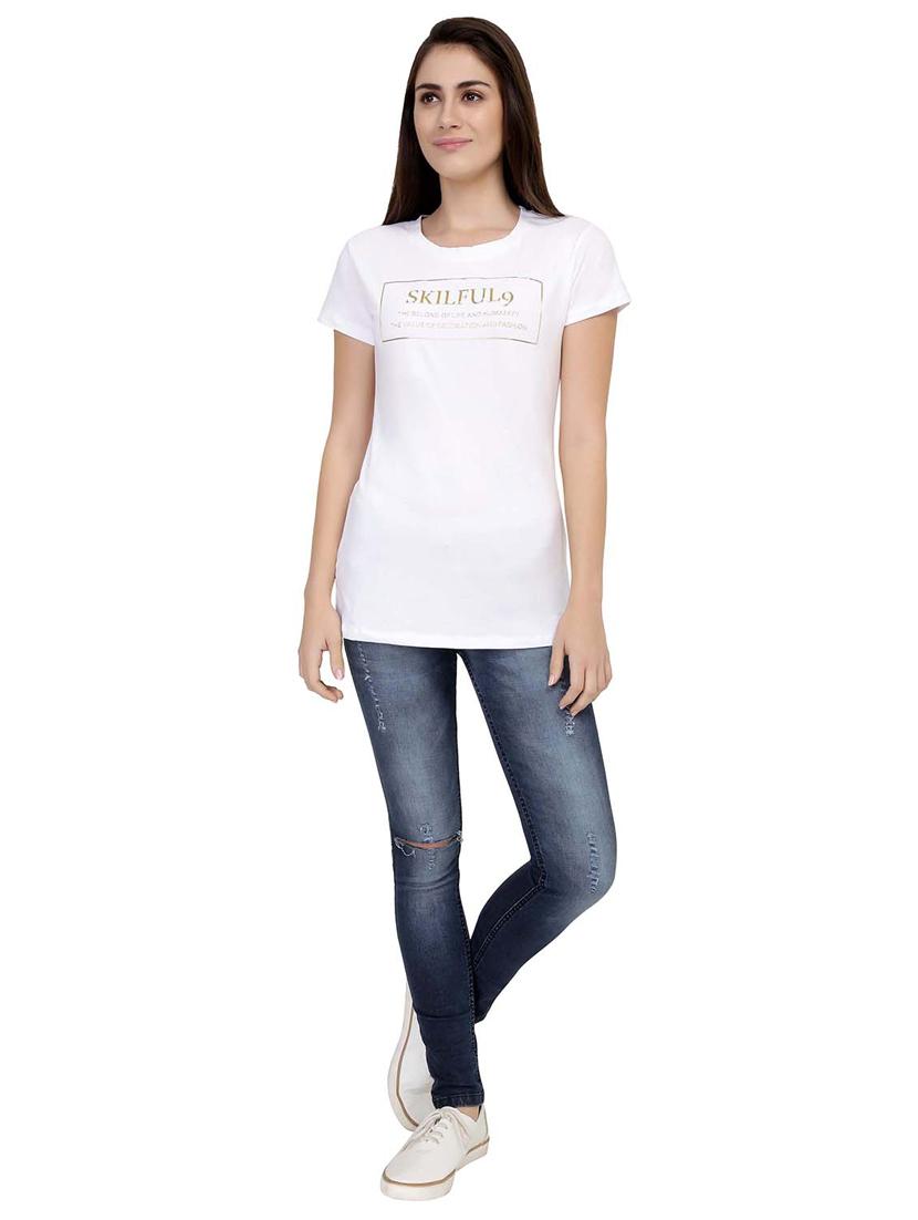 Slogan Print Short Sleeved Tee - 15726896 - Zoom Image - 4