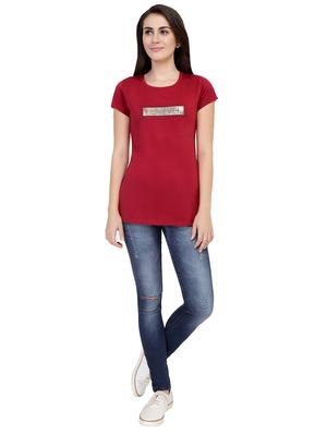 letter patch short sleeved tee - 15726903 - Standard Image - 4