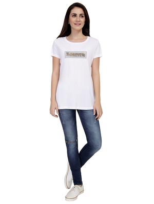 letter patch short sleeved tee - 15726904 - Standard Image - 4