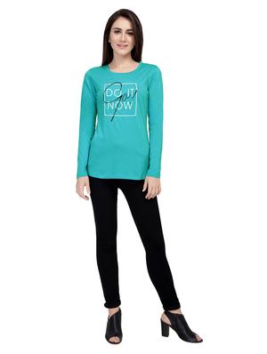 Slogan Print Round Neck Tee - 15726949 - Standard Image - 4