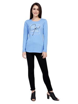 Slogan Print Round Neck Tee - 15726950 - Standard Image - 4