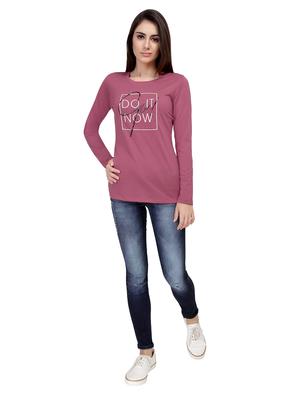 Slogan Print Round Neck Tee - 15726951 - Standard Image - 4