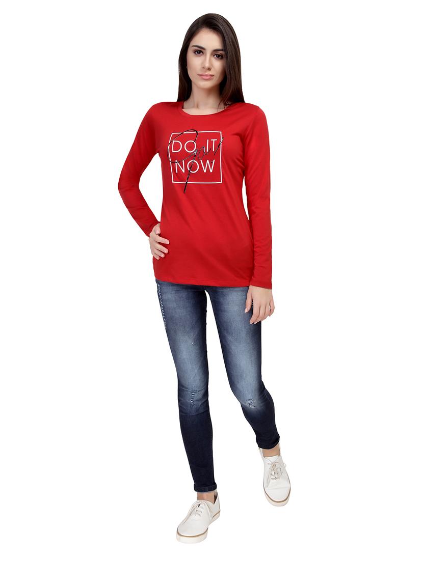 Slogan Print Round Neck Tee - 15726953 - Zoom Image - 4