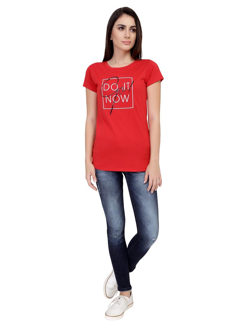 Slogan Print Short Sleeved Tee - 15726961 - Zoom Image - 4