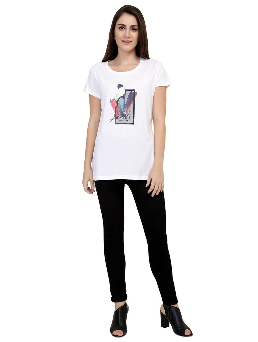 Graphic Print Short Sleeved Tee - 15726966 - Zoom Image - 4