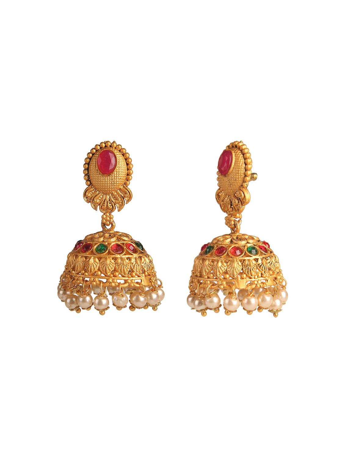 Gold Tone Necklace & Earrings Set - 15726999 - Zoom Image - 4