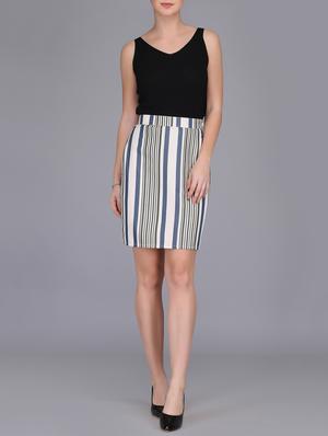 high rise striped skirt - 15727042 - Standard Image - 4
