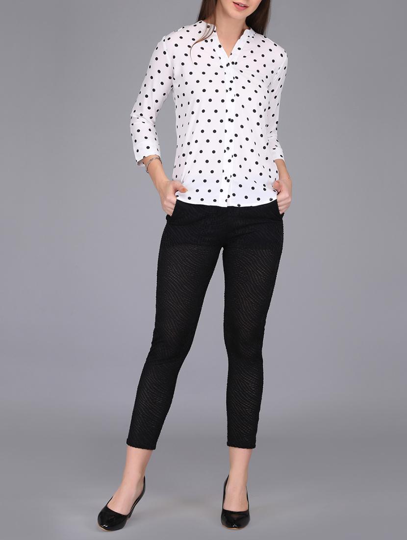 mandarin collar polka dotted shirt - 15727045 - Zoom Image - 4