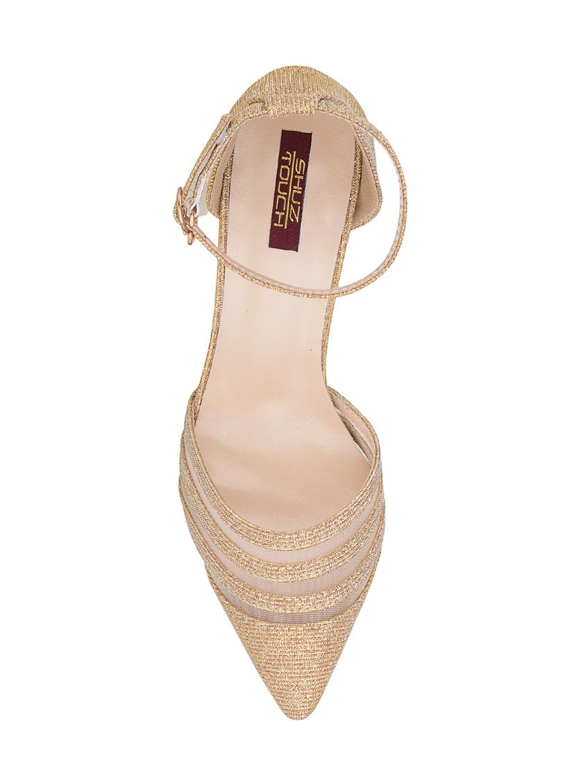 gold ankle strap sandals - 15727129 - Zoom Image - 4