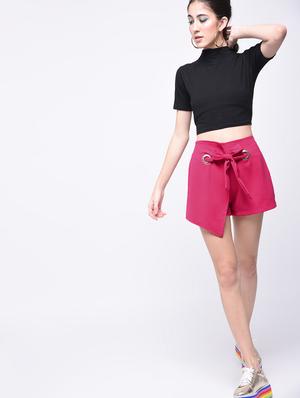 tie up front skorts - 15727242 - Standard Image - 4