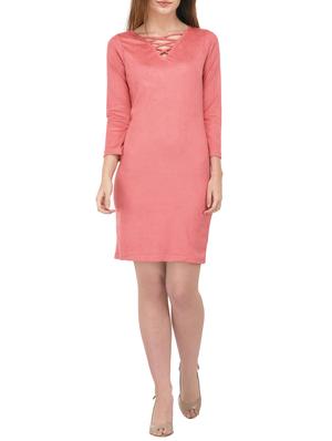 criss cross neck detail sheath dress - 15727270 - Standard Image - 4