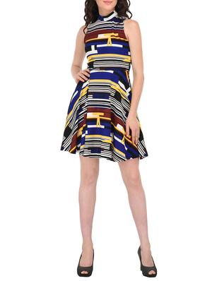 mock neck sleeveless a-line dress - 15727271 - Standard Image - 4