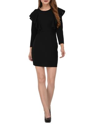 ruffled detail sheath dress - 15727276 - Standard Image - 4