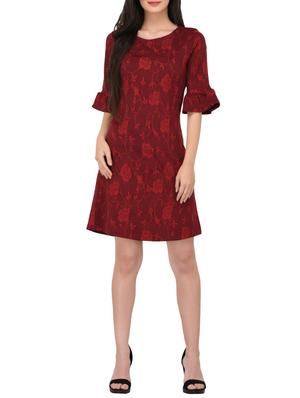 bell sleeved floral a-line dress - 15727288 - Standard Image - 4