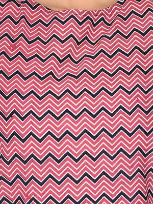 Chevron straight kurta - 15727322 - Standard Image - 4