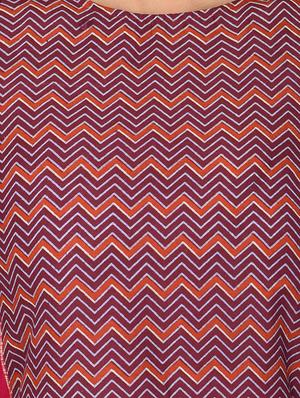 Chevron straight kurta - 15727323 - Standard Image - 4