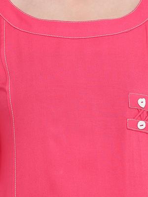 Patch pocket straight kurta - 15727333 - Standard Image - 4