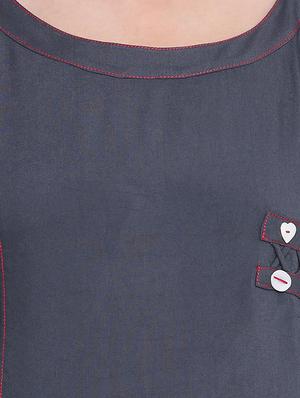 Patch pocket straight kurta - 15727334 - Standard Image - 4