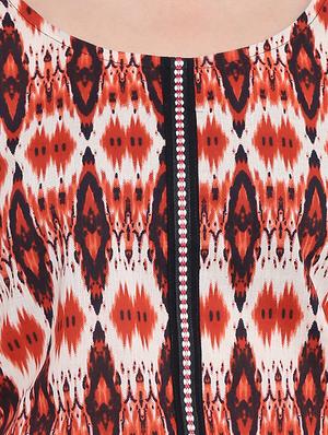 A-line ikat printed kurta - 15727404 - Standard Image - 4