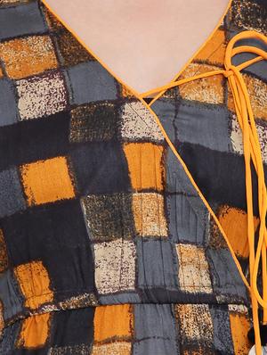 A-line geometrical kurta - 15727414 - Standard Image - 4