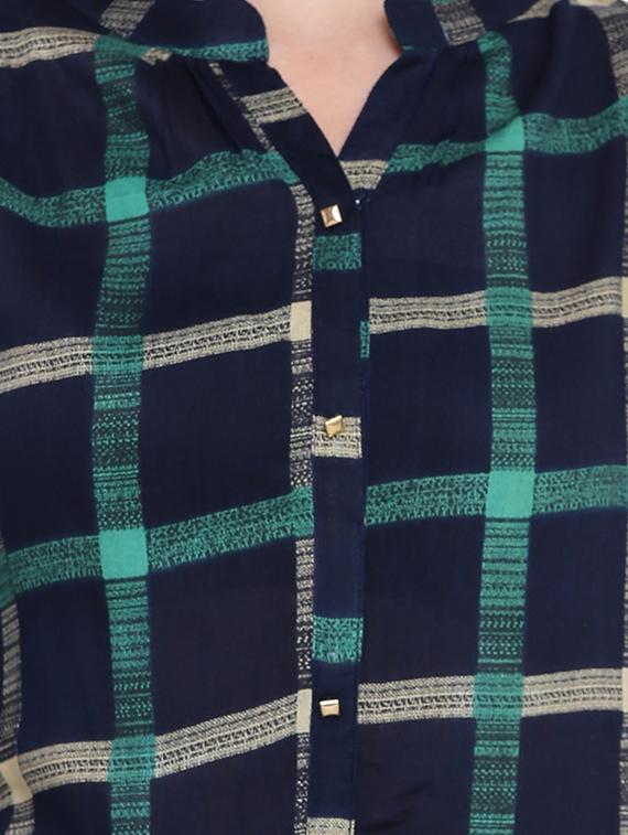 Checkered straight kurta - 15727416 - Zoom Image - 4