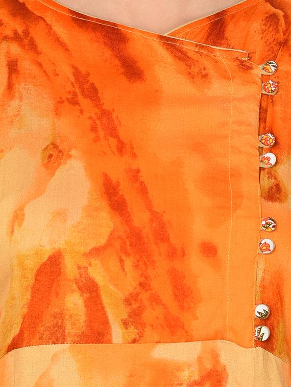 A-line printed slit kurta - 15727417 - Zoom Image - 4