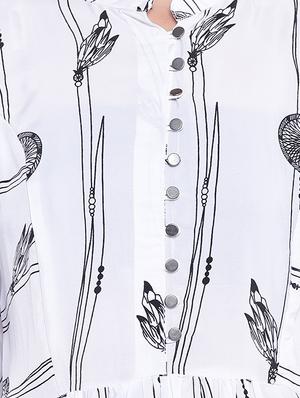 A-line printed slit kurta - 15727420 - Standard Image - 4
