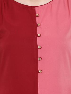 A-line color block kurta - 15727452 - Standard Image - 4