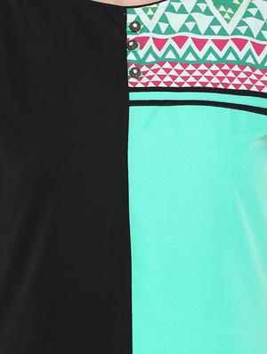 Straight color block kurta - 15727455 - Standard Image - 4