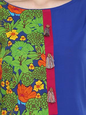 High low printed kurta - 15727457 - Standard Image - 4