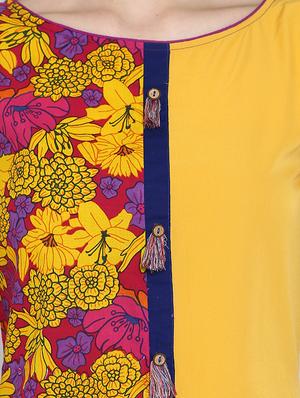 High low printed kurta - 15727459 - Standard Image - 4