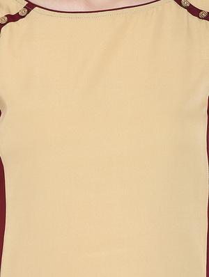 Color block straight kurta - 15727467 - Standard Image - 4
