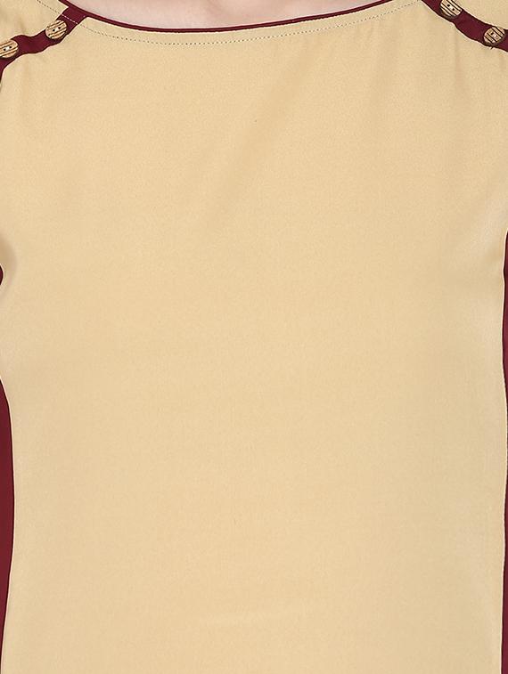 Color block straight kurta - 15727467 - Zoom Image - 4