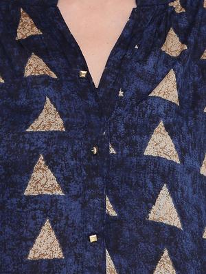 Geometrical straight kurta with tassels - 15727472 - Standard Image - 4