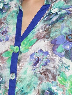 A-line floral printed kurta - 15727498 - Standard Image - 4