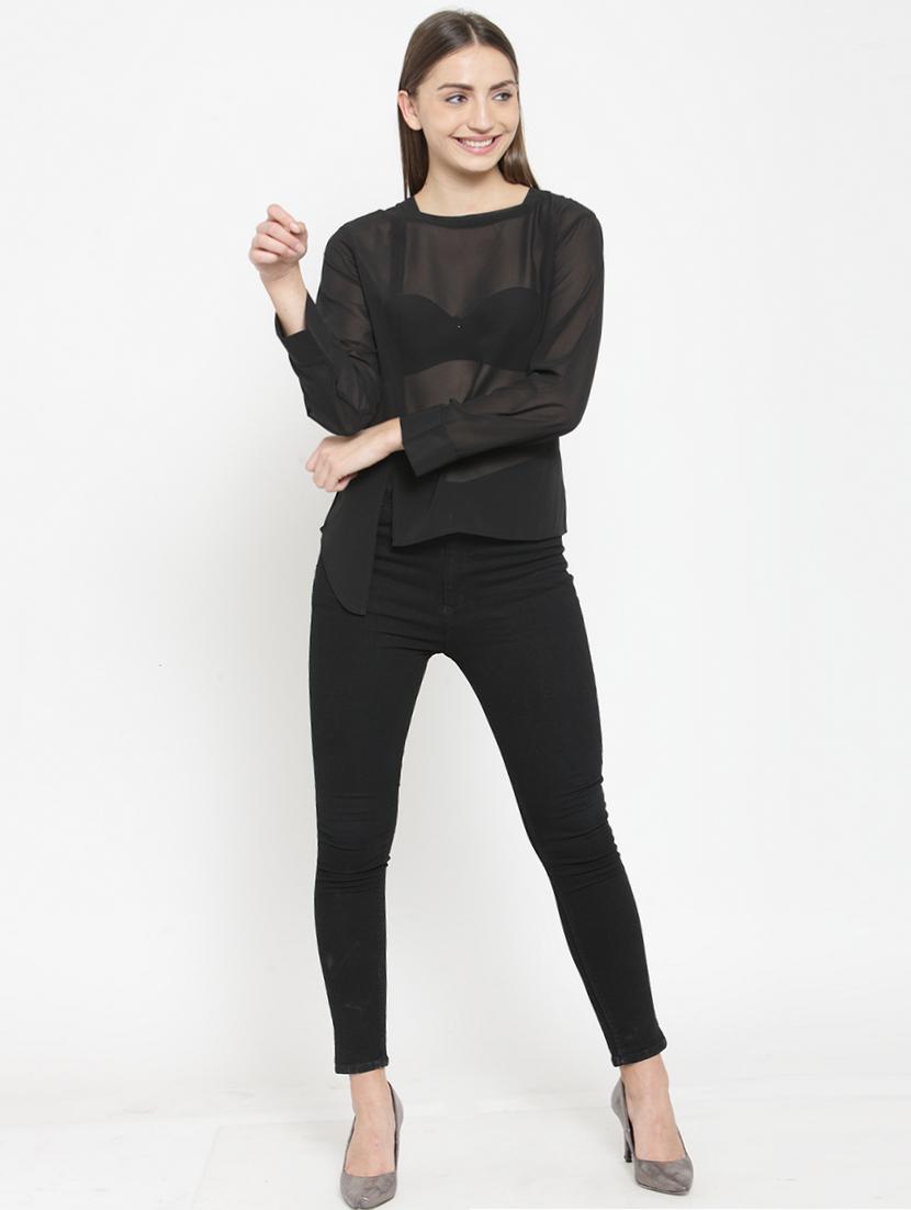 asymmetric sheer top - 15727590 - Zoom Image - 4